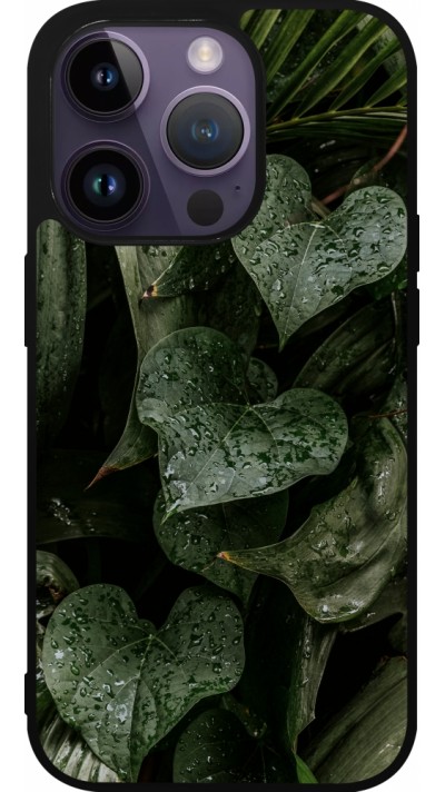 iPhone 15 Pro Case Hülle - Silikon schwarz Spring 23 fresh plants