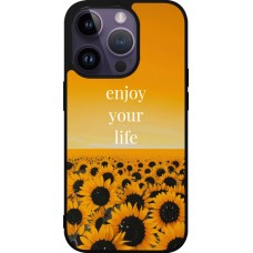 iPhone 15 Pro Case Hülle - Silikon schwarz Summer 2026 Enjoy your life