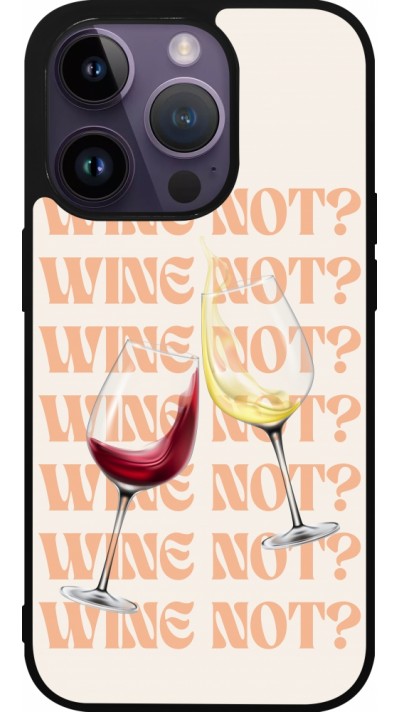 iPhone 15 Pro Case Hülle - Silikon schwarz Wine not