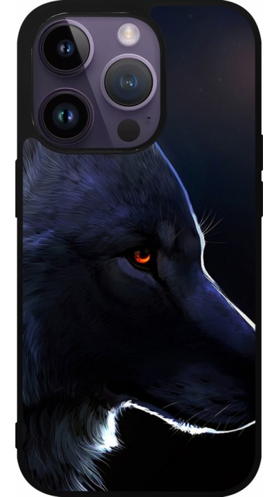 iPhone 15 Pro Case Hülle - Silikon schwarz Wolf Shape