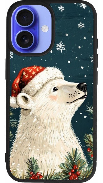 iPhone 16 Case Hülle - Silikon schwarz Christmas 25 Bear