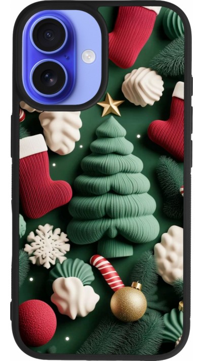 iPhone 16 Case Hülle - Silikon schwarz Christmas 25 Christmas textiles
