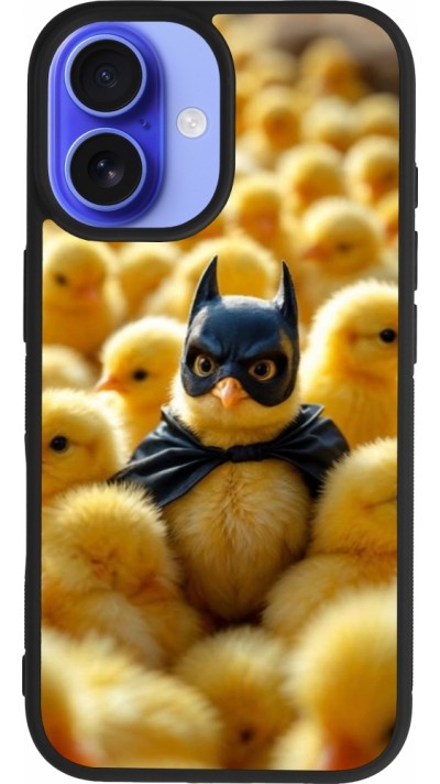 iPhone 16 Case Hülle - Silikon schwarz Easter 2026 Chicken Batman