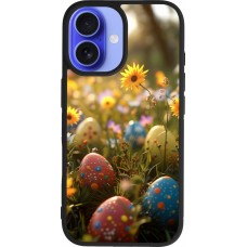 iPhone 16 Case Hülle - Silikon schwarz Easter 2026 Decorated eggs