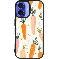 iPhone 16 Case Hülle - Silikon schwarz Easter 2026 Illustration carrots