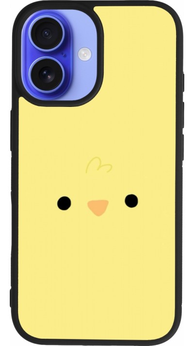iPhone 16 Case Hülle - Silikon schwarz Easter 2026 Little chicken