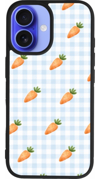 iPhone 16 Case Hülle - Silikon schwarz Easter 2026 Pattern carrots