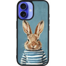 iPhone 16 Case Hülle - Silikon schwarz Easter 2026 Rabbit navy