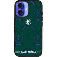 iPhone 16 Case Hülle - Silikon schwarz Saudi Arabien 2026 personalisierbares Fussballtrikot