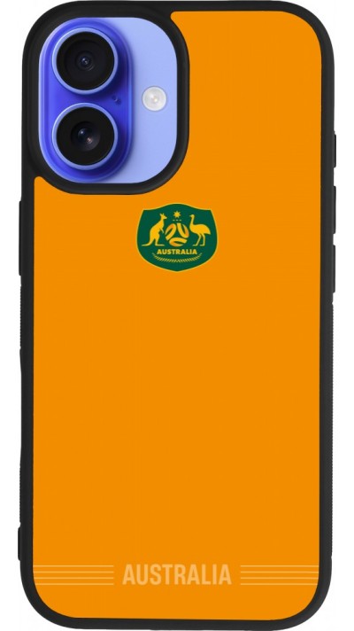 iPhone 16 Case Hülle - Silikon schwarz Australien 2026 personalisierbares Fussballtrikot