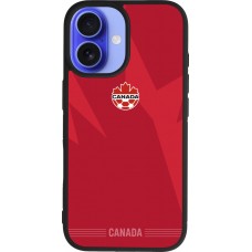 iPhone 16 Case Hülle - Silikon schwarz Kanada 2026 personalisierbares Fussballtrikot
