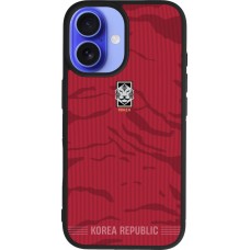 iPhone 16 Case Hülle - Silikon schwarz Südkorea 2026 personalisierbares Fussballtrikot
