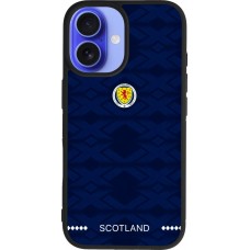 iPhone 16 Case Hülle - Silikon schwarz Schottland 2026 personalisierbares Fussballtrikot