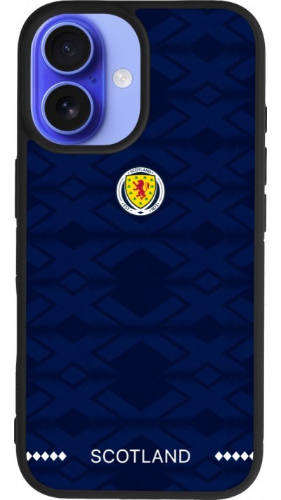 iPhone 16 Case Hülle - Silikon schwarz Schottland 2026 personalisierbares Fussballtrikot