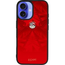 iPhone 16 Case Hülle - Silikon schwarz Ägypten 2026 personalisierbares Fussballtrikot