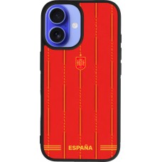 iPhone 16 Case Hülle - Silikon schwarz Spanien 2026 personalisierbares Fussballtrikot