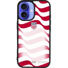 iPhone 16 Case Hülle - Silikon schwarz Vereinigten Staaten 2026 personalisierbares Fussballtrikot