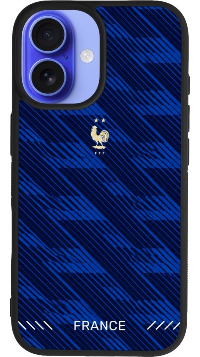 iPhone 16 Case Hülle - Silikon schwarz Frankreich 2026 personalisierbares Fussballtrikot