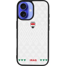 iPhone 16 Case Hülle - Silikon schwarz Irak 2026 personalisierbares Fussballtrikot