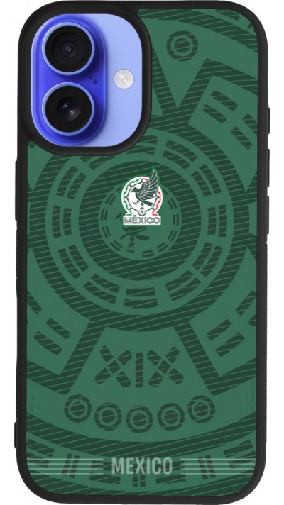 iPhone 16 Case Hülle - Silikon schwarz Mexiko 2026 personalisierbares Fussballtrikot