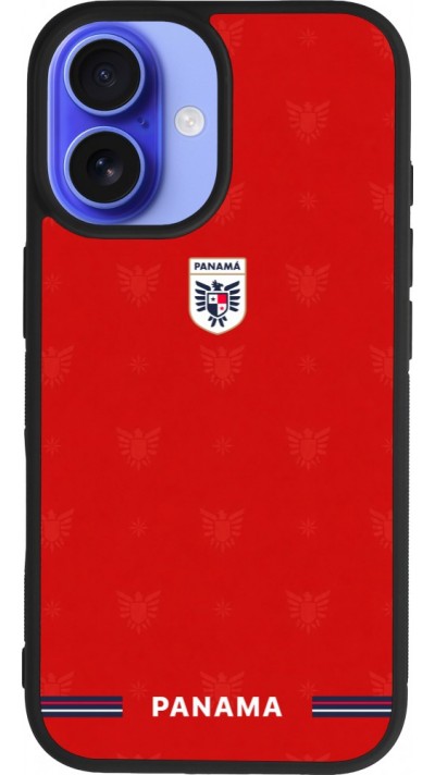 iPhone 16 Case Hülle - Silikon schwarz Panama 2026 personalisierbares Fussballtrikot