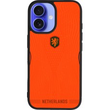 iPhone 16 Case Hülle - Silikon schwarz Niederlande 2026 personalisierbares Fussballtrikot