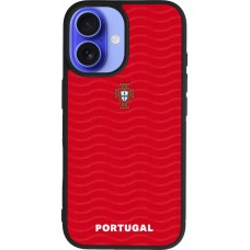 iPhone 16 Case Hülle - Silikon schwarz Portugal 2026 personalisierbares Fussballtrikot