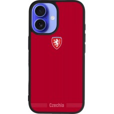 iPhone 16 Case Hülle - Silikon schwarz Tschechische Republik 2026 personalisierbares Fussballtrikot