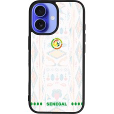 iPhone 16 Case Hülle - Silikon schwarz Senegal 2026 personalisierbares Fussballtrikot