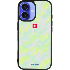 iPhone 16 Case Hülle - Silikon schwarz Schweiz Away 2026 personalisierbares Fussballtrikot