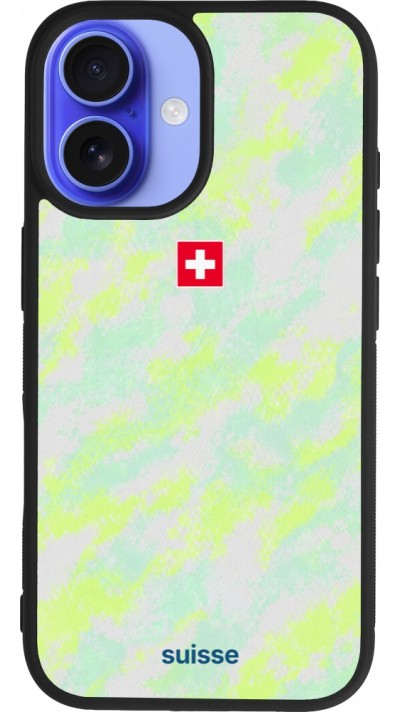 iPhone 16 Case Hülle - Silikon schwarz Schweiz Away 2026 personalisierbares Fussballtrikot