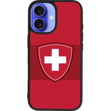 iPhone 16 Case Hülle - Silikon schwarz Hockey World Championship Ecusson Suisse