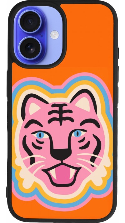 iPhone 16 Case Hülle - Silikon schwarz Lion colors 2026