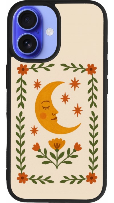 iPhone 16 Case Hülle - Silikon schwarz Half moon stamp 2026