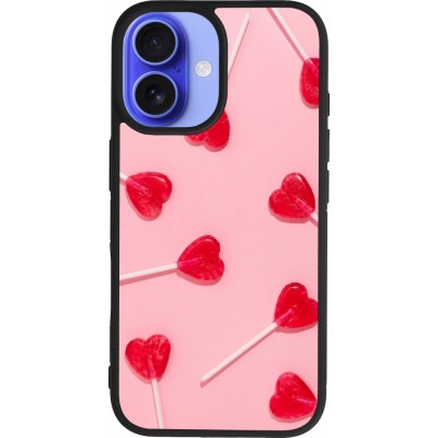 iPhone 16 Case Hülle - Silikon schwarz Saint Valentines Day 26 Lollipop