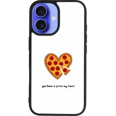 iPhone 16 Case Hülle - Silikon schwarz Saint Valentines Day 26 You have my pizza heart