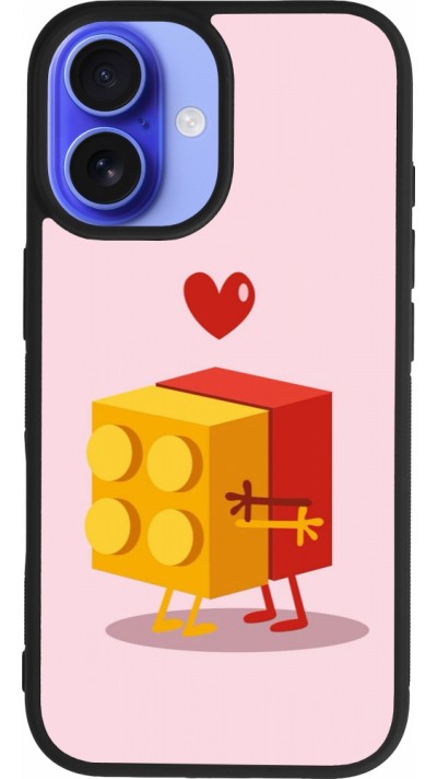 iPhone 16 Case Hülle - Silikon schwarz Saint Valentines Day 26 Puzzle