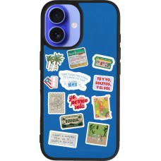 Coque iPhone 16 - Silicone rigide noir Seals of the Dominican Republic DTMF