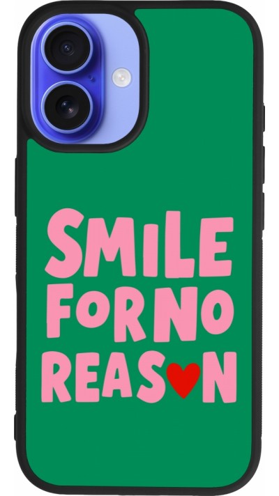 iPhone 16 Case Hülle - Silikon schwarz Smile for no reason 2026