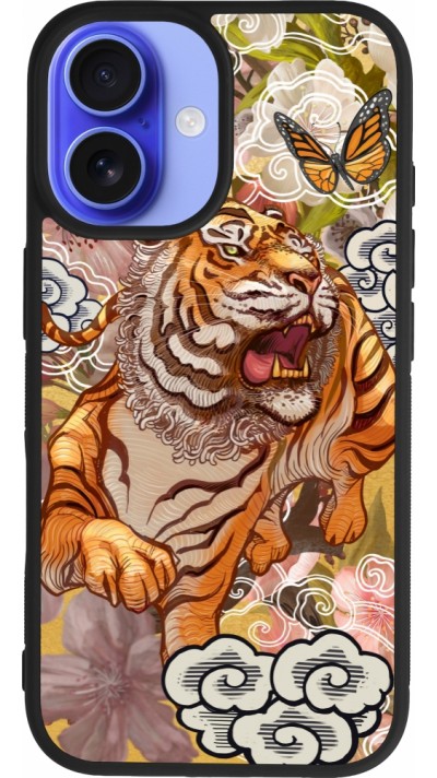 iPhone 16 Case Hülle - Silikon schwarz Spring 23 japanese tiger