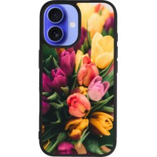 iPhone 16 Case Hülle - Silikon schwarz Bouquet of tulips 2026