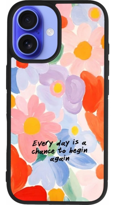 iPhone 16 Case Hülle - Silikon schwarz Every day is a chance 2026
