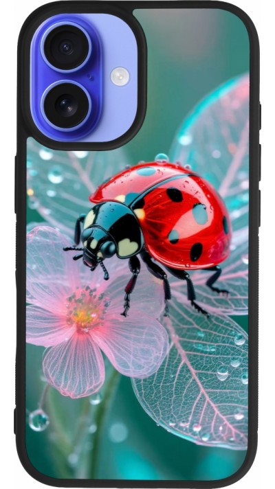 iPhone 16 Case Hülle - Silikon schwarz Ladybird in bloom 2026
