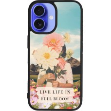 iPhone 16 Case Hülle - Silikon schwarz Live life in full moon 2026
