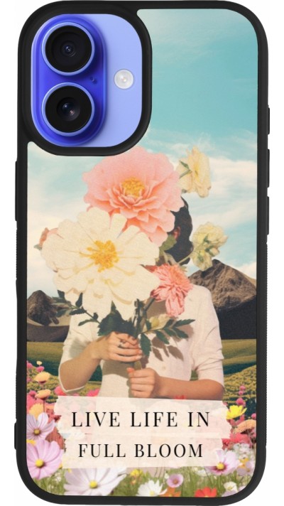 iPhone 16 Case Hülle - Silikon schwarz Live life in full moon 2026