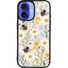 iPhone 16 Case Hülle - Silikon schwarz Pattern bees 2026