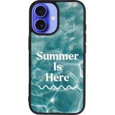 Coque iPhone 16 - Silicone rigide noir Summer 2025 Summer is here