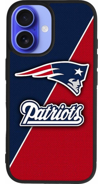 iPhone 16 Case Hülle - Silikon schwarz Super Bowl 26 Patriots 1