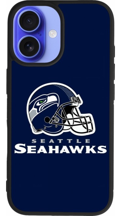 iPhone 16 Case Hülle - Silikon schwarz Super Bowl 26 Seattle 3