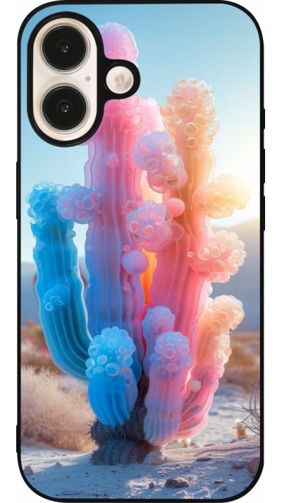 Coque iPhone 16 - Silicone rigide noir Artificial vegetation 2025